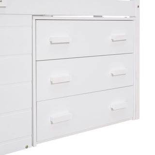 Loft Bed With Cabinet And Shelf