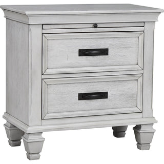 Lockeford - 2 Drawer Nightstand With Pull Out Tray - White