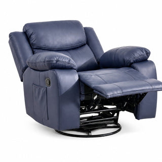 Rocker Recliner Chair With Manual Recline And 360° Swivel Base