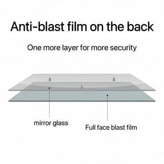 Frameless Bathroom Mirror With Light, LED Backlit, Tri Color Dimming, Anti Fog, Smart Sensor - Silver