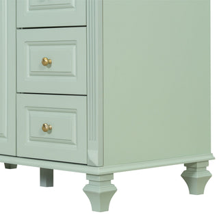 Modern Bathroom Vanity With Sink, 3 Drawers & 2 Doors