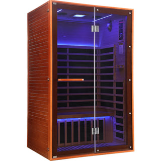Double Sauna Room With Carbon Heating Plates - American White Oak