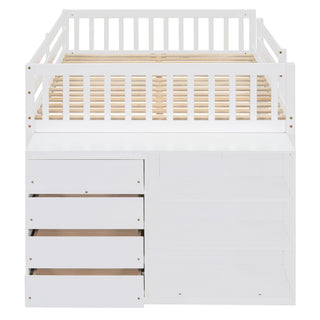 Bunk Bed With 4 Drawers And 3 Shelves