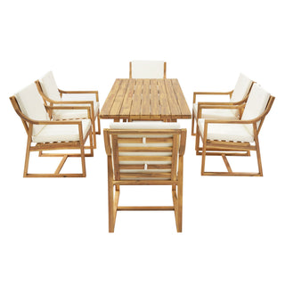 7 Piece Modern Outdoor Dining Set, Patio Furniture