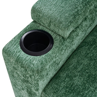 Pull Out Sofa Bed Loveseat With Twin Mattress, Cup Holders And Arm Storage