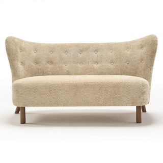 Nordic Chair Laid Back Loveseats With Curved Backres, No Armrests
