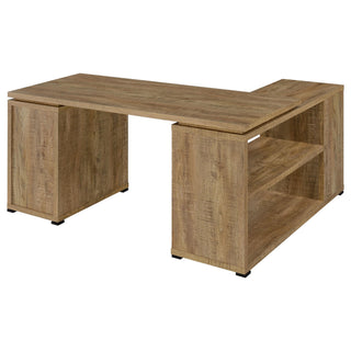 Caelum - L - Shaped Computer Desk With 3 Drawers - Mango Color