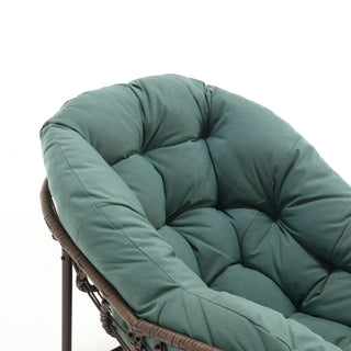 Indoor / Outdoor Oversized Wicker Egg Rocker Chair - Light Green