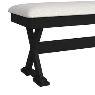 Tulane - 6 Piece Dining Set With Table, 4 Chairs, And Bench - Oak And Black