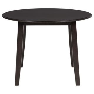 Jackie - 5 Piece Dining Set With Drop Leaf Table And Side Chairs - Dark Coffee