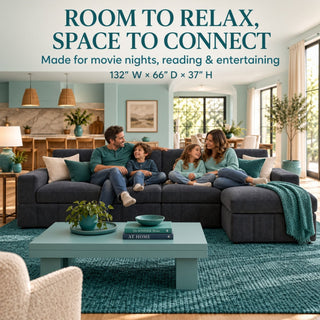 Modular Sectional Sofa, Reversible Set