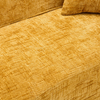 Curved 2 Person Compress Sofa With Armrests, Includes Pillows