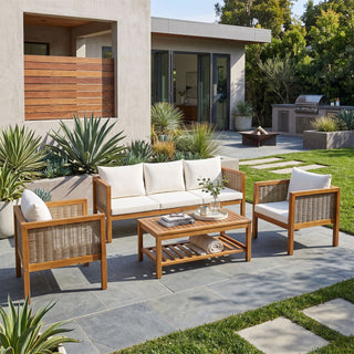 Patio Set Outdoor With Coffee Table And Cushions
