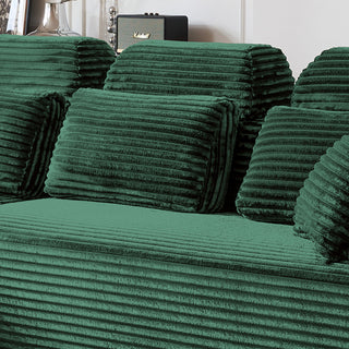 Sectional Sleeper Sofa & Storage Pockets, Modular Couch With Throw Pillows For Living Room
