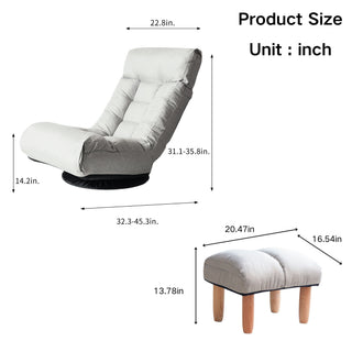Adjustable Japanese Reclining Floor Chair Sofa With Metal Frame For Living Room