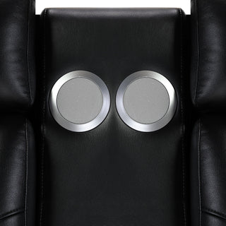 Electra - Power Reclining Loveseat With Power Headrests, Console, Speakers, Massage, LED Lighting And USB Control