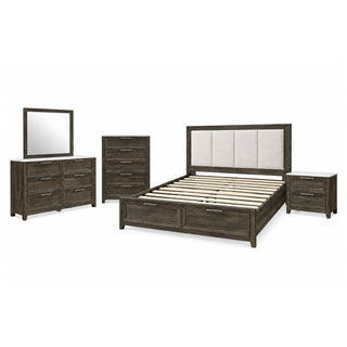 Melissa - 5 Piece Storage Bedroom Set With Padded Headboard