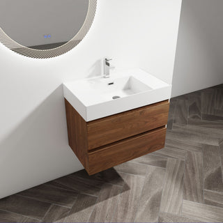 Wall Mounted Bathroom Vanity And Sink, 2 Soft Close Drawers