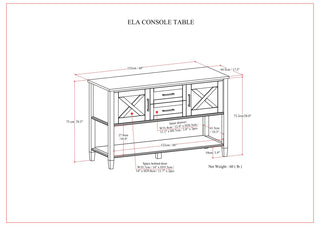 Ela - Console Table - Smoky Brown