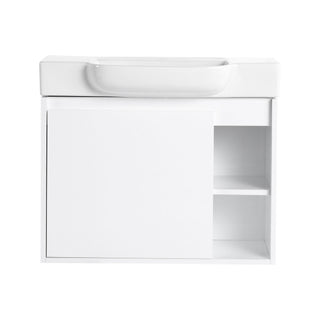 Wall Mounted Bathroom Vanity With Sink & Soft Close Door