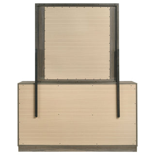 Edmondson - 9 Drawer Dresser With Mirror - Natural / Gray