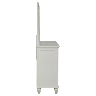Dennis - 11 Drawer Dresser With Mirror - Cream White