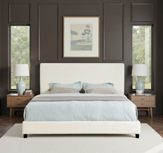 Platform Bed & Upholstered Headboard