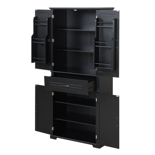 Bathroom Storage Cabinet With Doors And Drawer, Adjustable Shelf