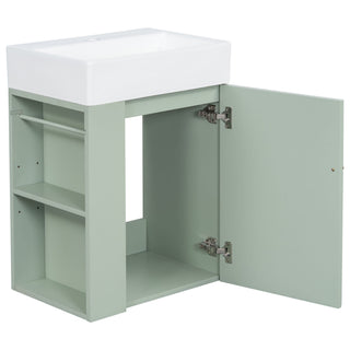 Modern Bathroom Vanity With Sink, Diamond Pattern Doors