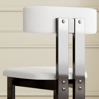 Modern Dining Chairs, Vertical Backrest Kitchen Chairs For Dining Room (Set of 2) - White