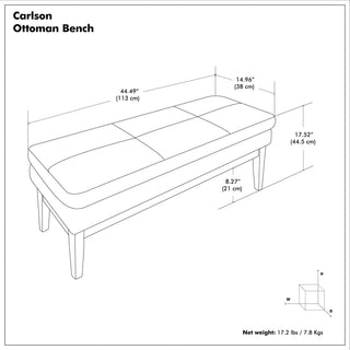 Carlson - Ottoman Bench, Mid Century Design