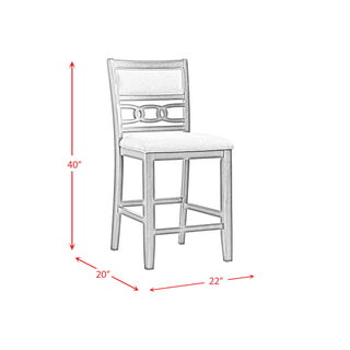 Amherst - Counter Side Chair With PU Cushion (Set of 2) - Gray Finish