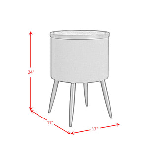 Halo - Round Smart End Table - Black