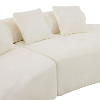 Modern Curved Sofa With Pillows