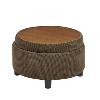 Storage Round Footstool Table Ottoman