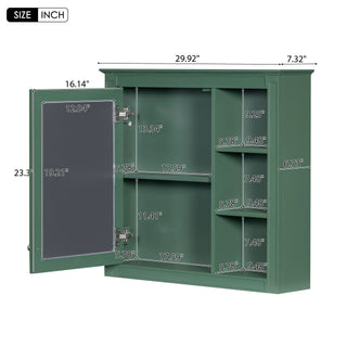 Wall Mounted Medicine Cabinet With Mirror And 3 Open Shelves