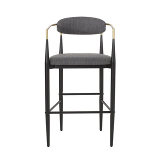Upholstered Bar Stools (Set of 2) - Charcoal