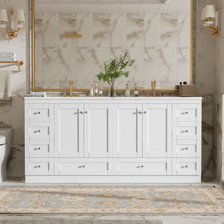 Shaker Free Standing Bathroom Vanity Cabinet & Sink, Soft Close Drawers, Soft Close Doors