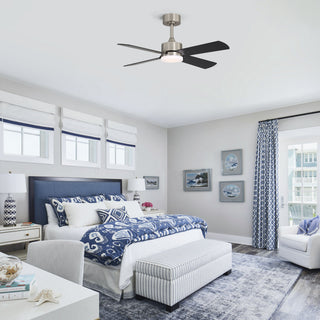 42" Ceiling Fan With Light And Memory Function, DC Reversible Motor, 4 Blades