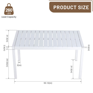 4 Piece Set Of Single Chairs With Long Table