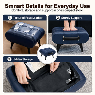 Minimalist Footstool With Hidden Storage