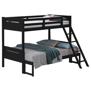 Bunk Bed With Built In Ladder, Safety Guardrails And Angled Access Step