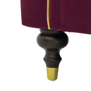 3 Person Sofa With Deep Seat, Tufted Backrest