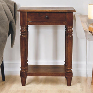 Turned Legs Drawer Table