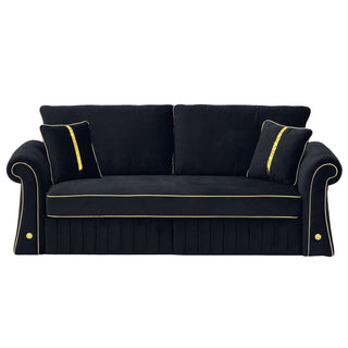 Sofa With Rolled Arms, 3 Seater Couch, Living Room Accent