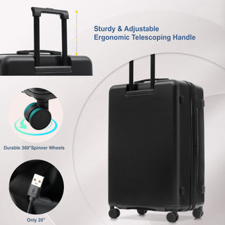 Hardside Luggage Set 5 Piece With Front Opening