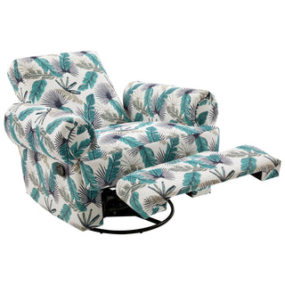 Manual Swivel Recliner Rocker Chair With Adjustable Backrest