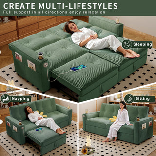 2 In 1 Convertible Sofa Bed For Living Rooms