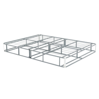 Foldable 9" Twin Size Metal Mattress Box Spring Foundation Bedroom Furniture Bed Base - Gray