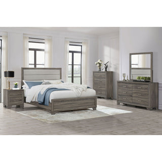 Funston - 6 Drawer Dresser With Mirror - Brown Oak